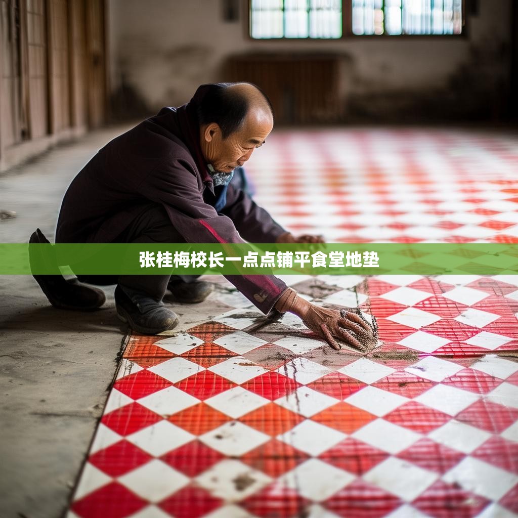 张桂梅校长一点点铺平食堂地垫