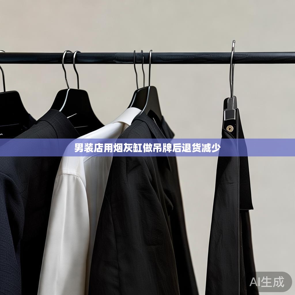 男装店用烟灰缸做吊牌后退货减少