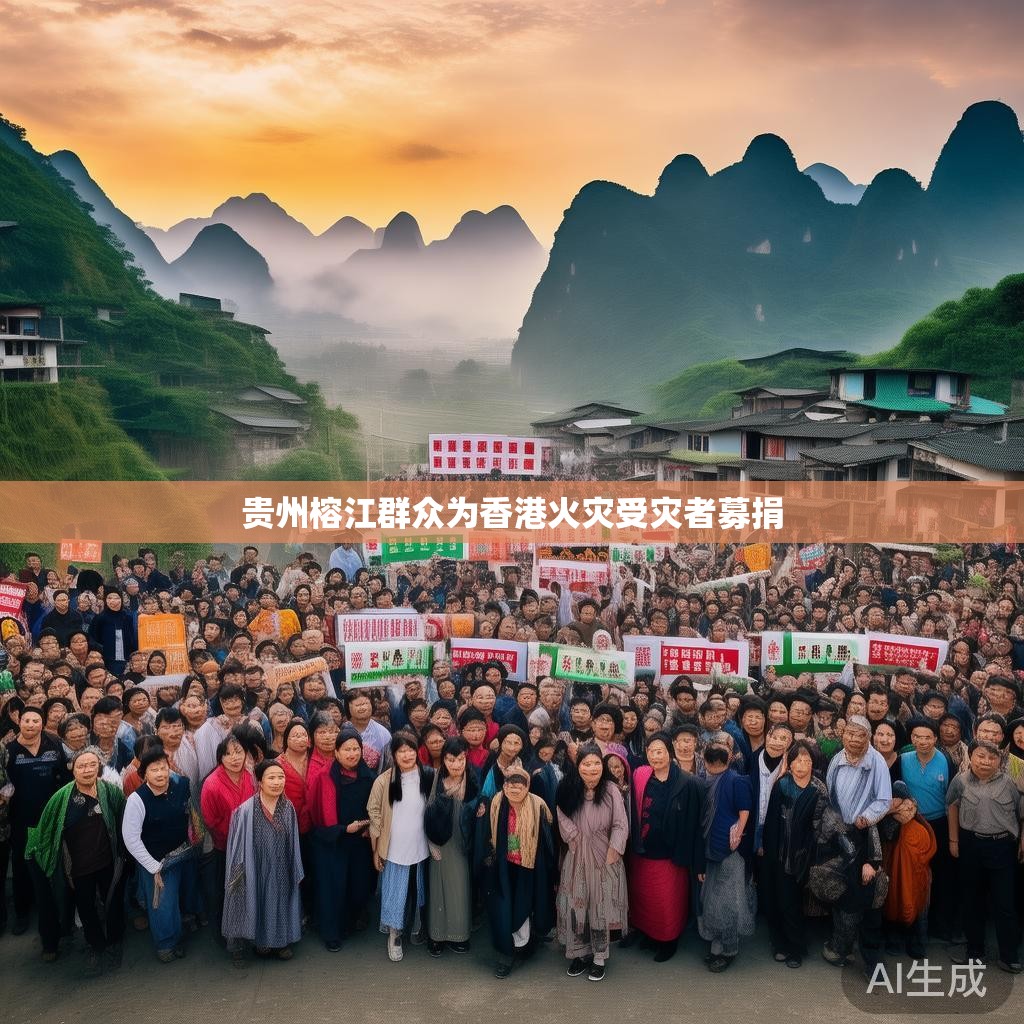 贵州榕江群众为香港火灾受灾者募捐