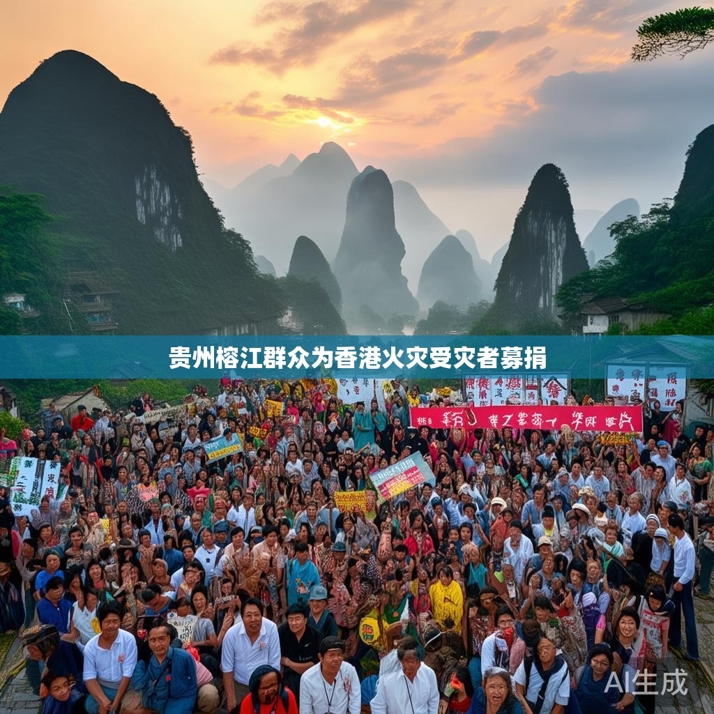 贵州榕江群众为香港火灾受灾者募捐