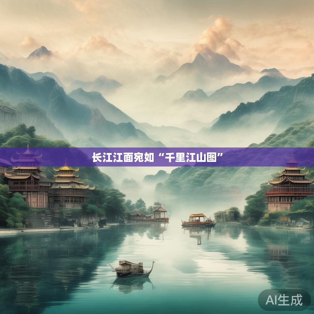 长江江面宛如“千里江山图”