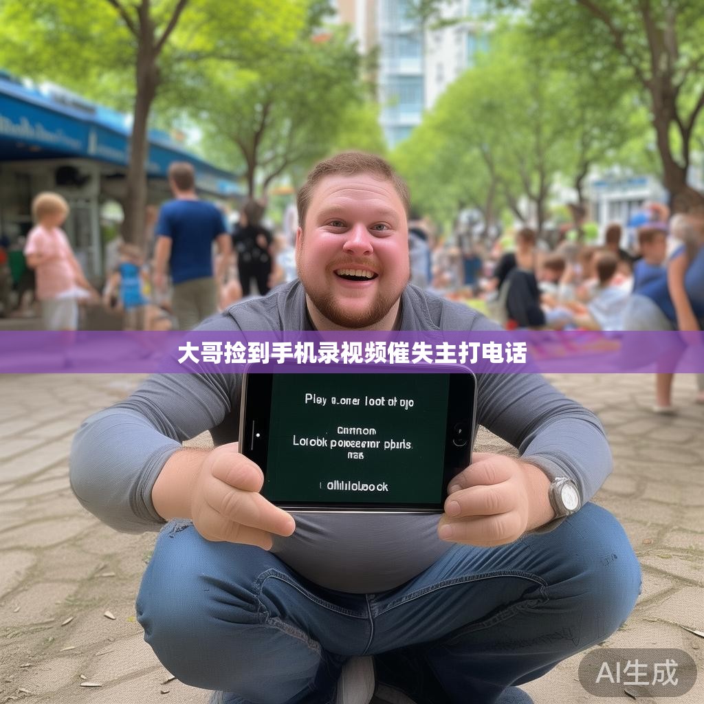 大哥捡到手机录视频催失主打电话