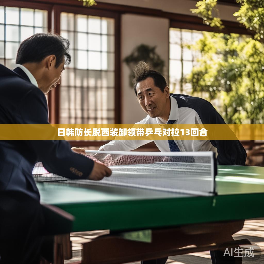 日韩防长脱西装卸领带乒乓对拉13回合