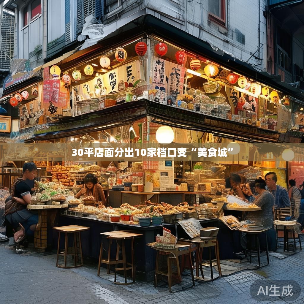 30平店面分出10家档口变“美食城”