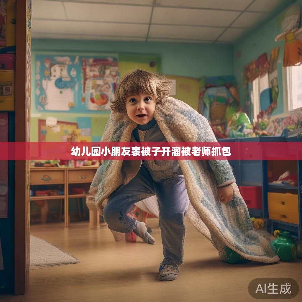 幼儿园小朋友裹被子开溜被老师抓包